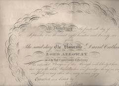 Burgess Ticket attractive printed document with ms insertions date September 14th 1826 appointing