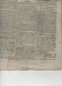 Nelson ? Battle of Copenhagen edition of the General Evening Post for April 14-16 1801 with the