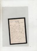 Autograph ? medical ? Joseph Lister^ founder of antiseptic surgery autograph letter signed to an