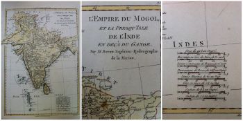 India ? Punjab French Sikh Map 1787 - Rigobert Bonne published by French cartographer Rigobert