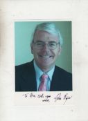 Autograph- Politics ? John Major fine colour portrait photograph of John Major showing him hs