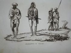 India Early lithograph/engraving of Sikh Nihungs 1824 From an Italian publication 1824 of Sikh