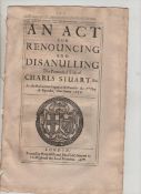 Major historical Act from the Civil War English Civil War An Act for Renouncing and disannulling