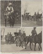 India - WWI Sikh France Print c1917. An Illustration of Sikhs and Indian soldiers in France.