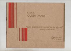 Ephemera ? R.M.S. Queen Mary ?The stateliest ship now in being? c1935-36. A very beautiful