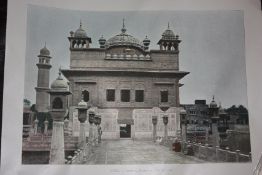 India French Lithograph of the Golden Temple c1890. Measures approx. 25cm by 19cm