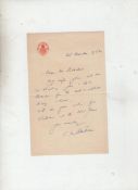 Autograph ? politics ? Clement Atlee^ British Prime Minister autograph letter signed to Boucher
