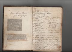 Manuscript Recipe book c1847 good example with 200+pp of culinary recipes in a hard backed 8vo