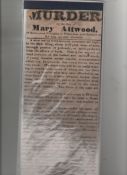 Chartists ? Birmingham Murder on the body of Mary Attwood of Meriden Street^ Birmingham^ by William