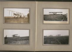 Aviation album containing a qty of original snapshots showing early aviation shots c1925. Images
