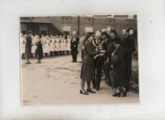 Royalty small group of press stills showing the Queen and Princess Margaret at various functions^