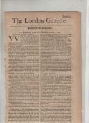 First ever report on the Great Fire of London Historic Newspapers ? London Gazette Number 84 issue