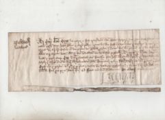 Tudor Autograph ? Henry Courtenay^ 1st Marquis of Exeter document signed bearing his rare