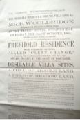 Worcestershire ? Clent 1863 printed sales particulars of Clent Grange with pleasure grounds etc