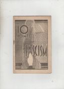 British Fascists 10 Points of Fascism by Oswald Mosley^ 1933.8vo^ 8pp plus adverts^ paper wrappers