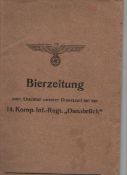 WWII Bierzeitung (14 Komp. Inf-Regt ?Osnabruck?) rare example of a cyclostyled troop publication
