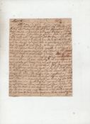 James Francis Stuart ? ?James III? ? the ?Old Pretender? interesting letter (probably a