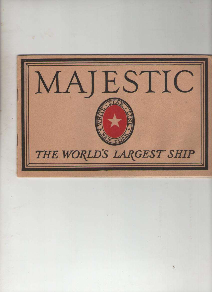 Ephemera ? Largest White Star Line ship ?Majestic? c1920s. An impressive large 24 page quality