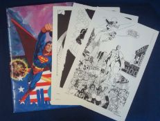 DC Comics Portfolio: Superman 400 portfolio featuring prints from famous hero’s in comics as drawn