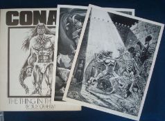 1985 Conan Portfolio: Includes art by Billy Graham 6 in total in original envelope (ideal for