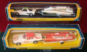 Corgi No 38 Jaguar Xjs Carlsberg Powerboat: In original box with inner together with Corgi No 37