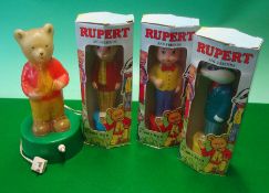 Collection of Rupert Bubble Bath Figures: Consisting Rupert and 2 of his friends in original boxes