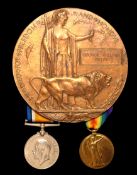 WW1 BWM / Victory & Death Plaque KIA Medals: To G/12777 Pte George William Tilley The Buffs (East