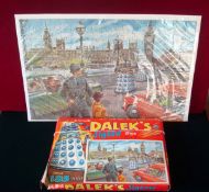 Vintage BBC TV Dr Who And The Daleks Jigsaw Puzzle 1965: Scarce Jigsaw 17 x 11 inches over 185