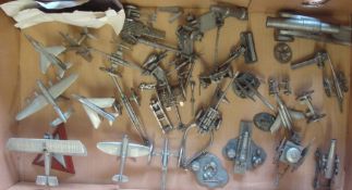 Selection of Royal Hampshire Pewter Airplanes and Military Guns: To consist of Lancaster Bomber,
