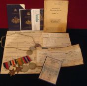 Unusual British and Autralian Medal Group: To 14802360 Pte Coram Henry John Hammett Enlisted July