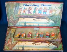 Chad Valley Snow White and the Seven Dwarfs shooting Game: Seven target game having elastic band gun