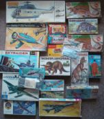 Collection of Plastic Model Kits: To include Matchbox SA330 Puma, Hasegawa Boeing P26a Peashooter,