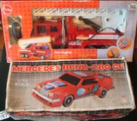 Two Battery Operated Toys: To consist of 1/10 Scale Mercedes Benz 280CE, bump’n’go action with