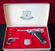 Scarce Lone Star Luger Presentation Set: Consisting of 9mm Automatic luger in chrome with black