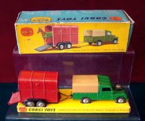 Corgi Toys No.GS2 gift Set: Comprising of Land Rover with Rices Pony Trailer missing pony figure -