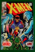 Marvel X-Men Comics: Featuring The Sentinels in issue No 57 June 1969 1/- with 4p in pen condition