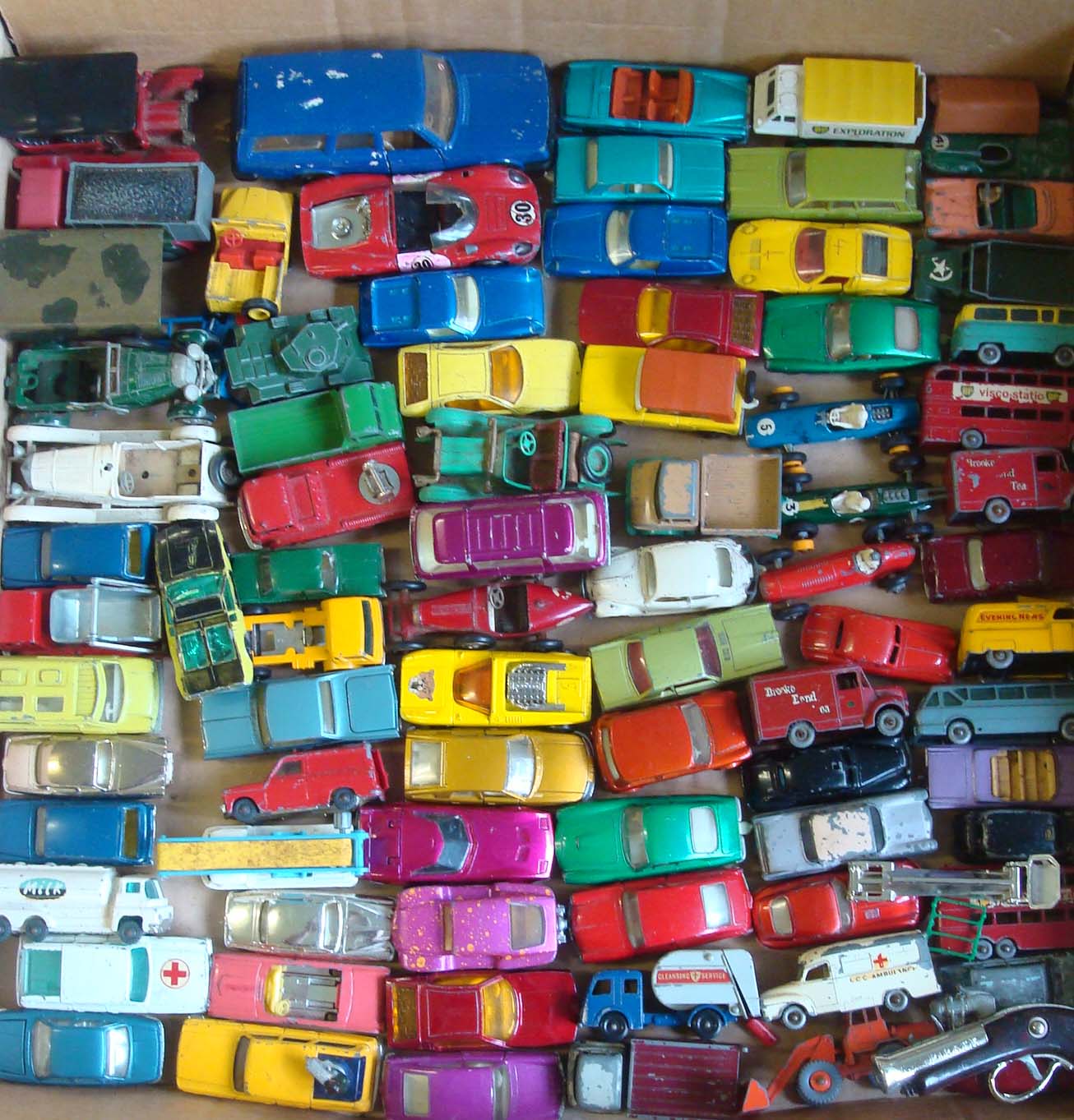 Selection of Matchbox Cars: To consist of Car and Commercials Superfast Wheels and some Husky