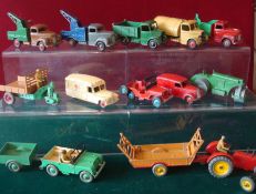Selection of Playworn and Painted Dinky Toys Commercials: To include Bedford, Dust Cart, Commer Bale