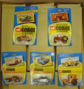 1971 Shop Stock Corgi Juniors Whizzwheels: To include No 4 Zetor 5511 Tractor, No 5 Willys Jeep,