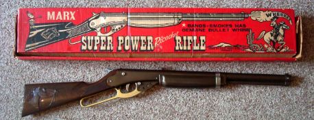 Marx Super Power Ricochet Rifle: Bangs, Smokes with genuine bullet whine made from metal in original