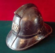 Scarce London Salvage Corps Helmet with Cap Badge: The London Salvage Corps was maintained by the