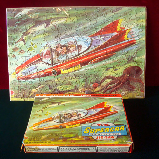 1961 Supercar 140 Piece Jigsaw: Tower Press Deep Sea Adventure Jigsaw complete with original