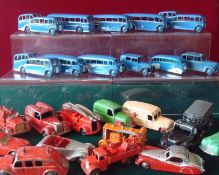 Selection of Playworn and Painted Dinky Toys Commercials: To include 11 Buses / Coaches all