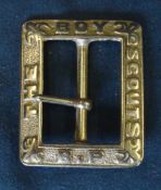 Rare c1900 Boy Scouts Belt Buckle: Made in white metal been rectangle in shape having the words