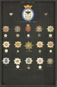 Collection of Norwegian Fire Brigade Cap Badges: To include badges Oda, Oslo, Moss, Larviks,