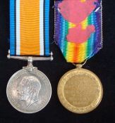 WW1 Bi-Lingual Medal Pair: To 2/Lt R Haskis