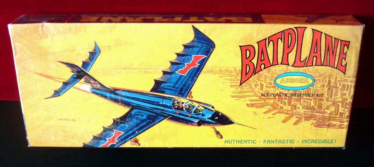 1966 Aurora Bat Plane Plastic Model Kit: Unbuilt unused original 1966 aurora bat plane plastic