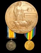 WW1 BWM / Victory & Death Plaque KIA Medals: To 8883 Sgt Edmund Loyal North Lancashire Regt KIA 13th