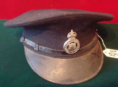 Police Peak Cap: Durham Special Constabulary Police Cap having GR VI Badge