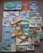 Collection of Plastic Model Kits: To include Airfix RAF RE-8 x2, F40U-1D Corsair, SB2C Helldiver,